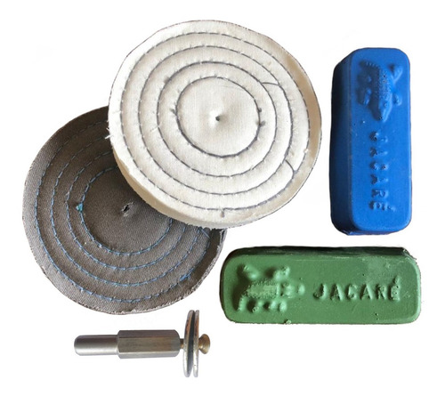 Kit Para Polir Aços E Metais Rodas Pastas E Adaptador