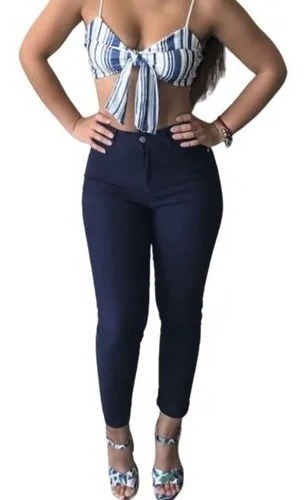 Leggins Tela Jeans Pantalon Elasticado Calza Lindo Calce. 48