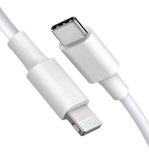 Cable cargador Apple Turbo USB C con salida Lightning de 20 W para iPhone, color blanco