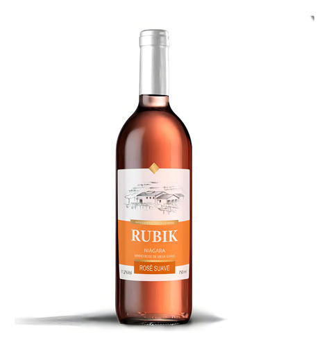Vinho Uva Niágara Rubik Vinho de Mesa 2021 adega JP Vinhos do Sul 750 L em um estojo de caixa de papelão e plástico bolhas