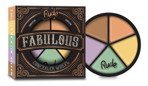 Paleta Correctores Fabulous Concealer Wheel Rude Cosmetics 