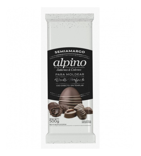 Baño De Repostería Semiamargo Alpino X 500 G. - Tienda Kako