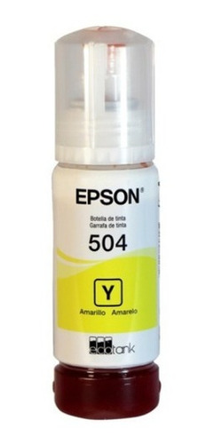 Botella Tinta Epson T504 Amarillo Ecotank L4150 60 Original