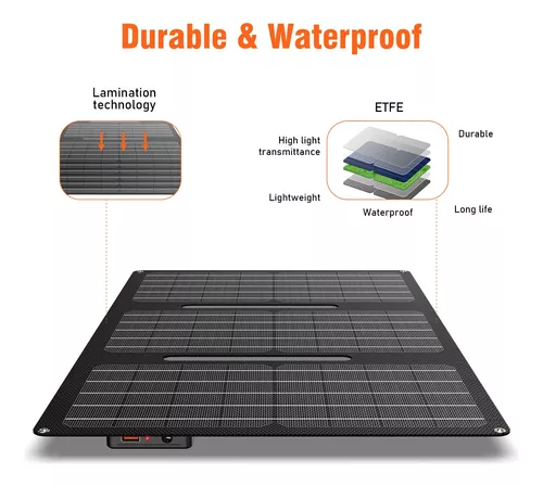 MARBERO Paneles solares portátiles de 30 W, cargador de batería de panel  solar plegable para generador de estación de energía portátil, iPad,  laptop