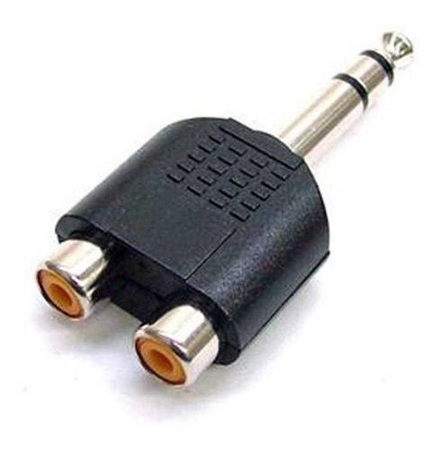 Imagen 2 de 2 de Adaptador Ficha Plug 6.5 Estereo A 2 Jack Rca
