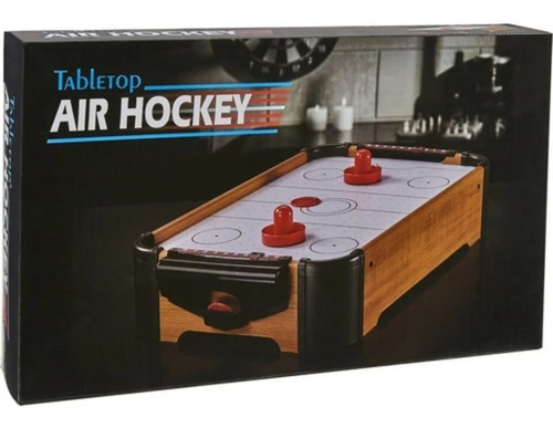 Imagen 2 de 3 de Mini Juego Mesa Air Hockey Premium Madera Tipo Tejo Cresko