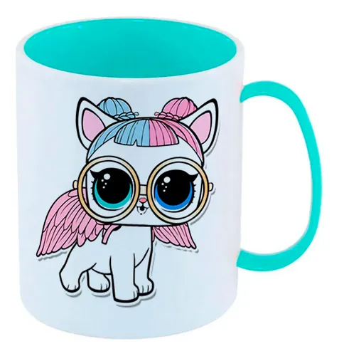 Caneca Infantil Azul Cpt1 Lol Pet Sugar Pup Parcelamento sem juros