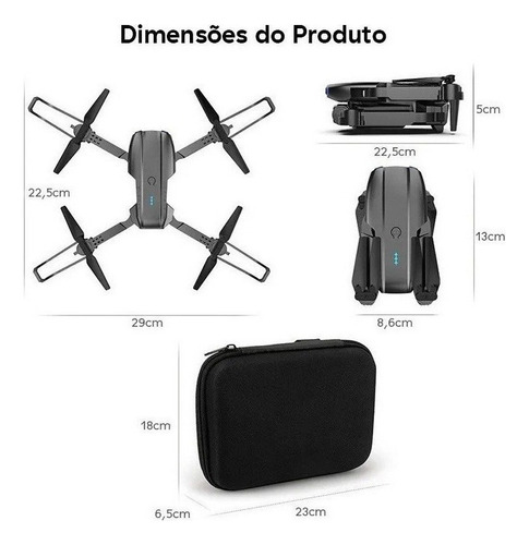 Drone 4k Camera E99 Dual Batería De Larga Duración