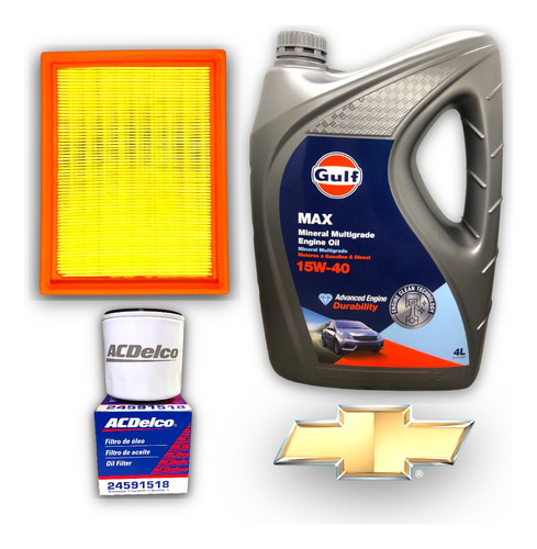 Kit Service Corsa Classic Agile 4l Aceite 15w40 Y Filtros