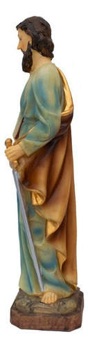 São Paulo Enfeite Religioso Católico De Resina 30 Cm Cor Marrom