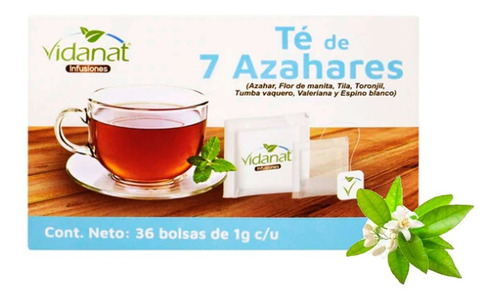 Té De 7 Azahares Vidanat Infusiones 36 Bolsas 1g C/u