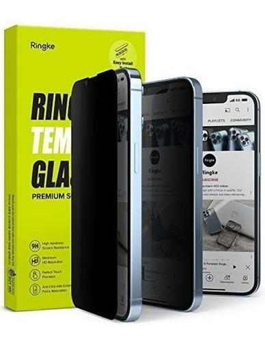 Imagen 1 de 10 de Vidrio Templado Privacy Para iPhone 14 6.1 & 13 Ringke Spy