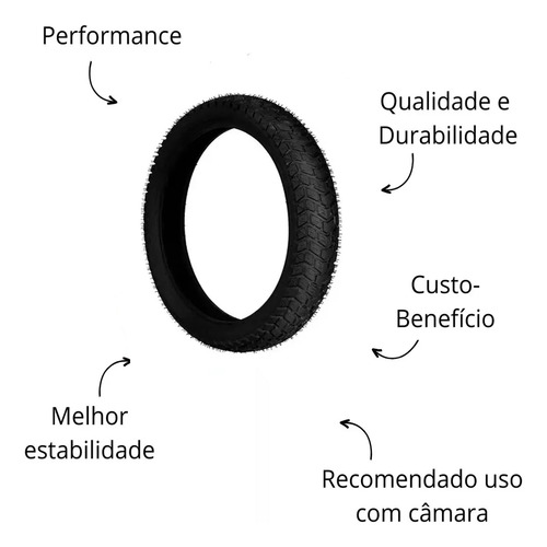 Pneu Bros Nxr 125 150 90/90-19 Dianteiro Xre 190 Crosser 150