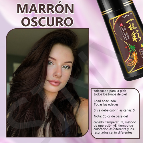 Shampoo Tinte Instantáneo Cubre Canas Natural Jengibre 500ml