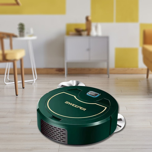 Robot Aspirador Con Sensor Inteligente 360 Verde
