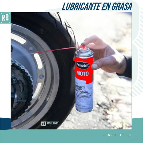 Lubricante En Grasa Para Cadenas Penetrit Moto Aerosol 220 ml Alta Adherencia Protección Contra Corrosión Y Desgaste Uso Intensivo En Transmisión De Motos Secado Rápido