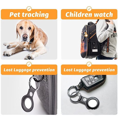 Imagen 2 de 3 de Llavero Cuero Halen Para Airtags Localizador Protector