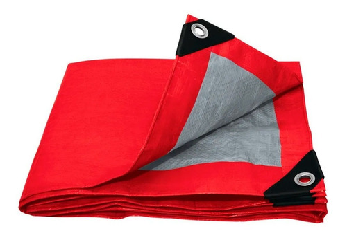 Imagen 1 de 3 de Lona De Polietileno Roja De 3 M X 4 Doble Recubrimiento