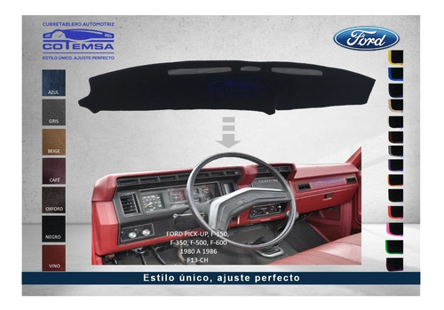 Cubretablero Automotriz Ford Pick-up F-150 1980 Al 1986 F13c