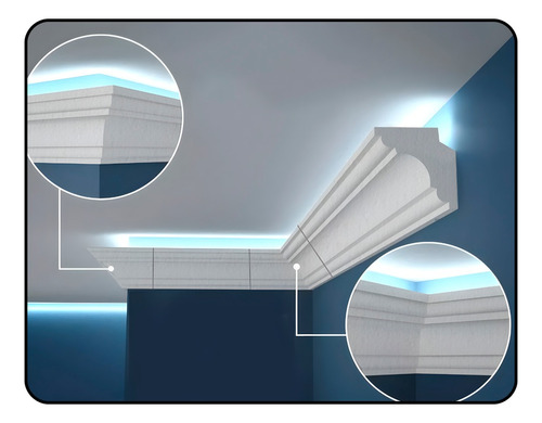 28 Metros De Molduras Decorativas Para Luz Indirecta 