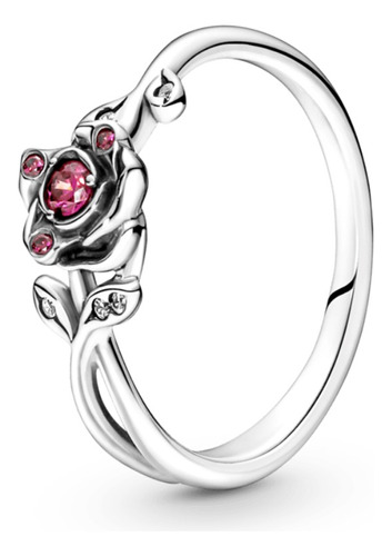 Anillo De Compromiso Rosa Roja. Pandora Original