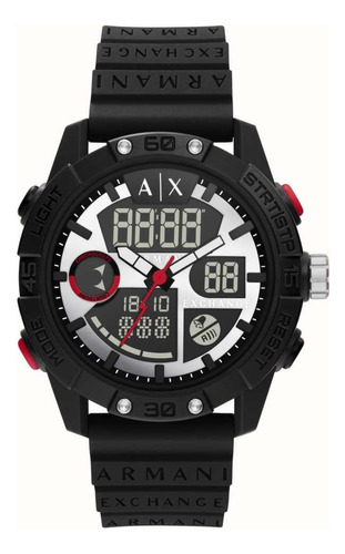 Relógio Armani Exchange Masculino Ax2960b1 S1px Cor da correia Preto Cor do fundo Prateado