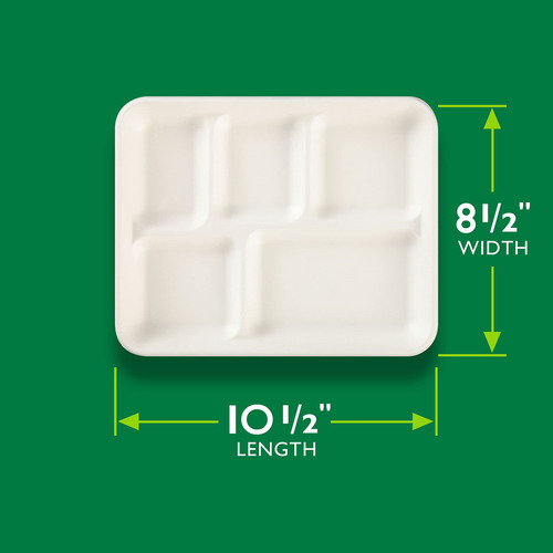 Bandejas De Papel Hefty Ecosave 100 Compostáveis Com 5 Compa