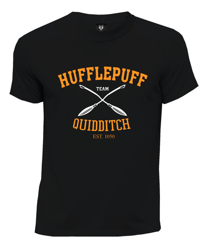 Camiseta Fan Escudo Casa Hufflepuff Quidditch Harry Potter