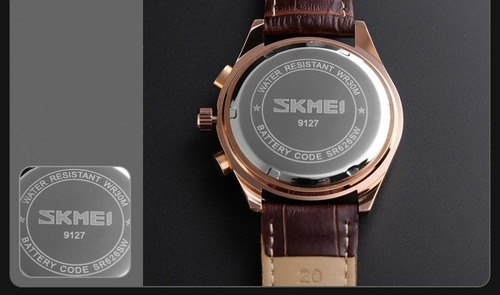 Reloj De Pulsera Skmei 9127 Cronografos Resistente Al Agua