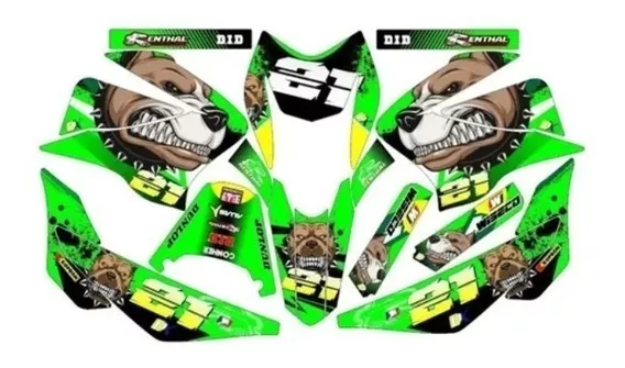 Stickers, Calca, Vinil, Para Moto Dm200 Mod-121