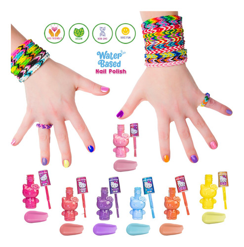 Conjunto De Esmaltes Townley Girl Hello Kitty 18 Cores Com M
