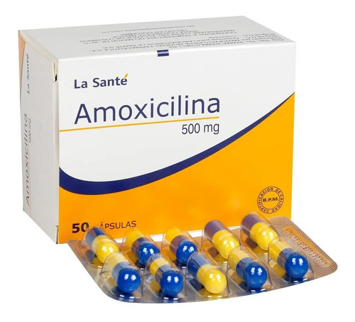 Antbiotico Amoxicilina La Santé 500mg Cápsulas Caja X 50 Und