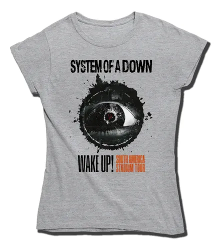 Camiseta Premium Dtf Dama System Of A Down Wake Up! 2025