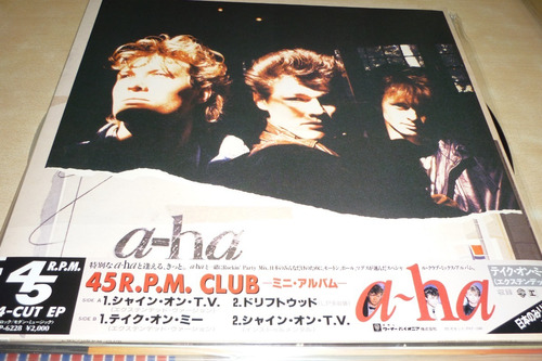 A-ha 45 Rpm Club Vinilo Japon 10 Puntos Obi Insert