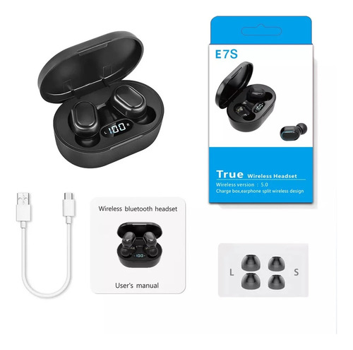6pzs Audífonos In Ear Inalambrico E7s Bluetooth Mayoreo