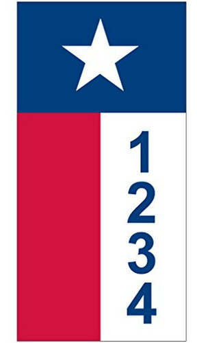 Placa Casa Personalizada Texas Flag, 3.5  X 7  Metálica