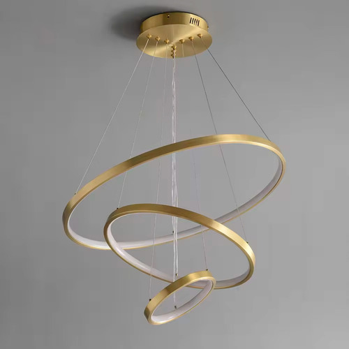 C Luminaria De Led Moderna 3 Arcos Dourado Moderno Para