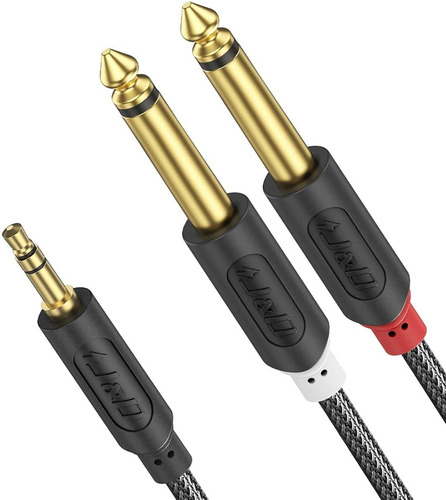 Cable Audio 3,5mm Macho A 2 Ts 1/4  M/m | 1,8m / Negro