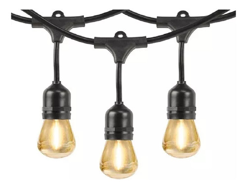 Serie Extensión De Luces Led 24 Focos Vintage 14.6m Int/ext