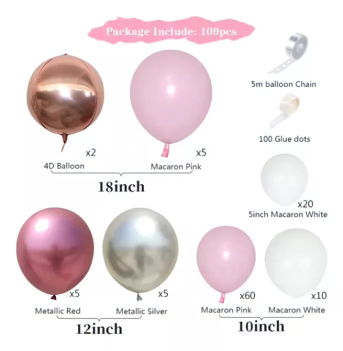 Tercera imagen para búsqueda de guirnalda de globos