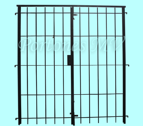 Imagen 1 de 2 de Puerta Reja Abrir Para 2,00 X 2,00 C/2 Pasadores Y Cerradura