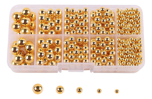 Cuentas Sin Agujeros Para Manualidades, Decoración Dorado