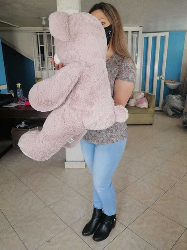 Oso De Peluche Grande 80cmts Mas Moño Y Perfume Importado
