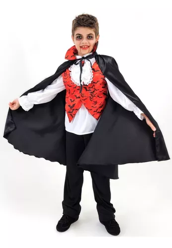 Fantasia Drácula Vampiro Halloween Infantil Roupa + Capa Top - Fantasias  Super - Fantasias para Crianças - Magazine Luiza