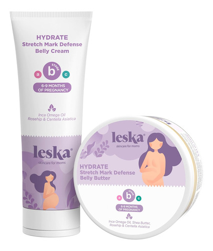 Leska Maternity Etapa B Conjunto | Hydrate Belly Cream & Bel