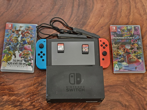 Nintendo Switch + Mario Kart + Super Smash Bros