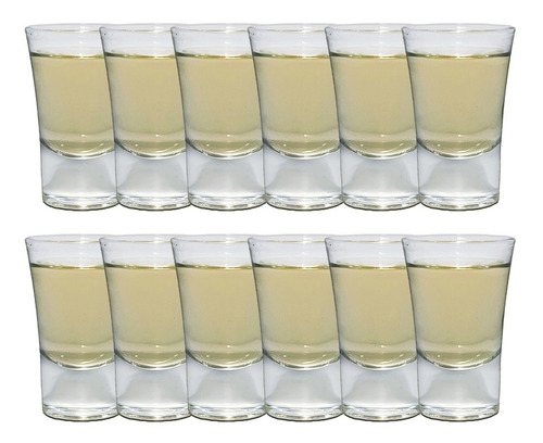 Caballito Vaso Tequilero 35 Ml Cheerio Set De 12 Ug-1203 Color Transparente