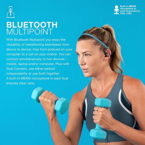 Fones De Ouvido Bluetooth Jlab Jubuds Air Sport Gen 3 Com Es
