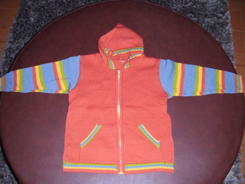 Campera En Tejido De Punto, Hermosos Colores. Talle 8.