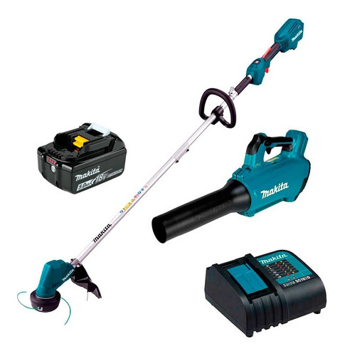 Desbrozadora Makita Dur192l 18v Brushless + Sopladora Color Turquesa